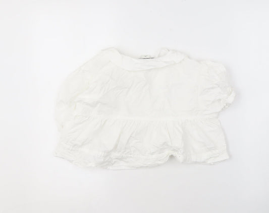 Womens UK Size 10 Monki White 100% Cotton Blouse