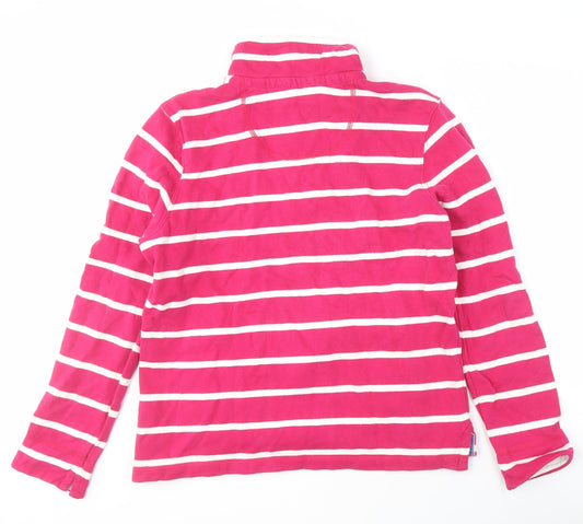 Crew Clothing Co. Women's Pink Striped Pullover Sweatshirt Size 12