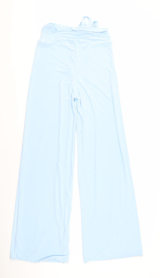 PrettyLittleThing Women’s Blue Wide-Leg Trousers Size 12
