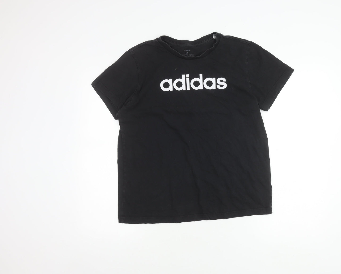 Adidas Unisex Black Medium Crew Neck T-Shirt