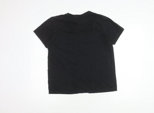 Adidas Unisex Black Medium Crew Neck T-Shirt