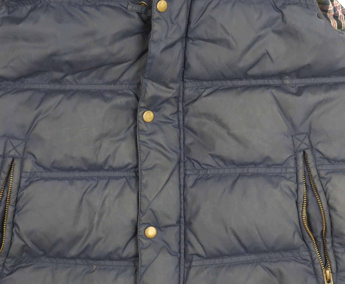 Jack Wills Men's Blue XS Puffer Jacket with Hood