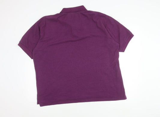 Slazenger Men's Purple 2XL Polo Short Sleeve Shirt