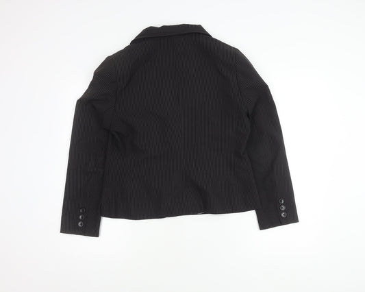 Debenhams Women's Petite Black Pinstripe Suit Jacket