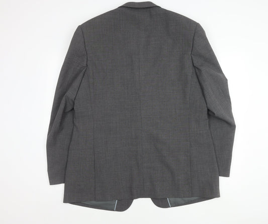 Thomas Brooks Men's Grey Wool Blend Blazer Jacket, Size 44R