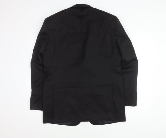 Daniel Hechter Men's Black Wool Tuxedo Jacket 40R