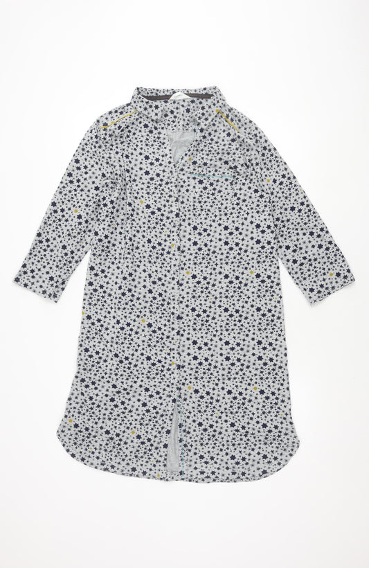 White Stuff Women's Grey Star Shirt Dress M
