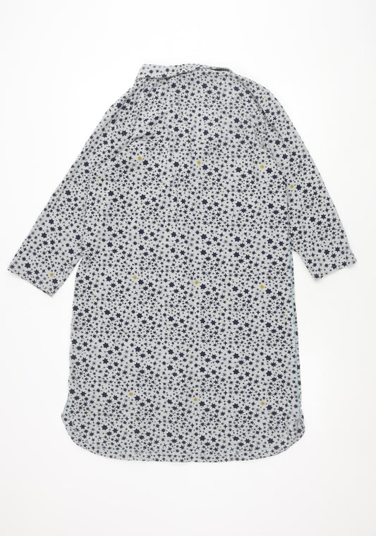 White Stuff Women's Grey Star Shirt Dress M