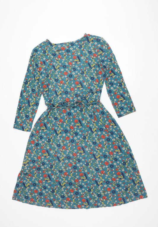 White Stuff Women's Multicolour Wrap Dress Size 14