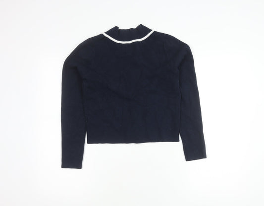 Jack Wills Women's Blue V-Neck Jumper, Size 10