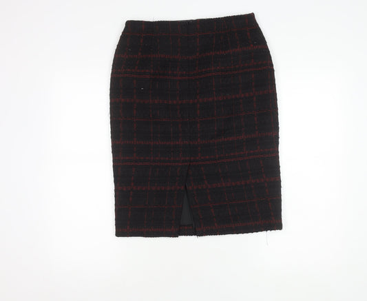 Hobbs Women Black Check Pencil Skirt, Size 10, Autumn/Winter