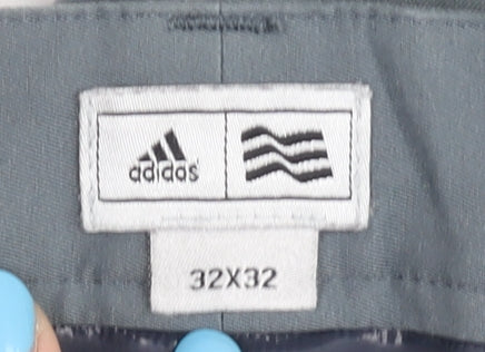 Adidas Men's Grey Chino Trousers 32X32