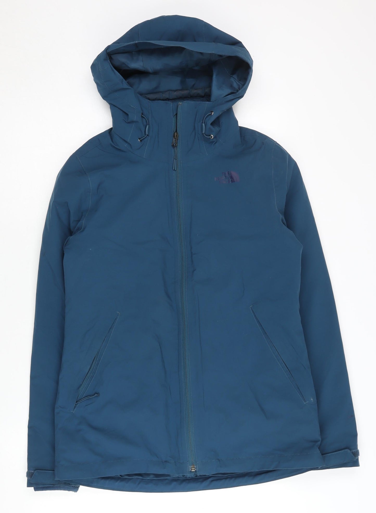 The North Face Women's Blue Hooded Waterproof Jacket M