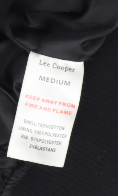 Lee Cooper Men's Black Mid-Length Casual Jacket M