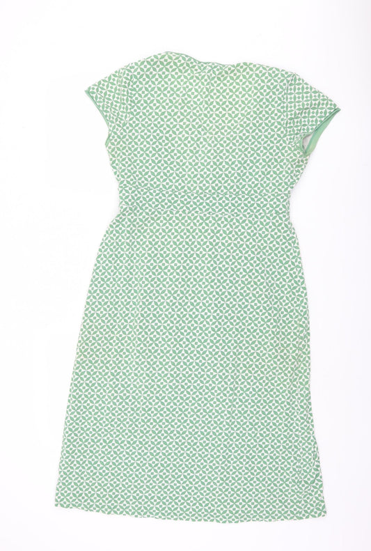 Boden Women’s Green Geometric Shift Dress UK 12