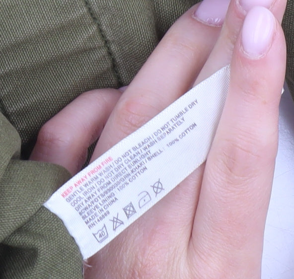 Fat Face Women's Green Military Jacket Size 14