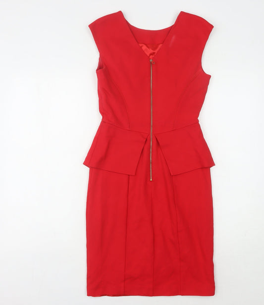Ted Baker Red Sheath Dress Size 8 Women's Cocktail