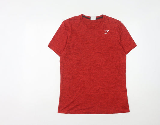 Gymshark Men's Red T-Shirt, Medium, Athletic Fit