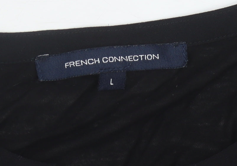 French Connection Women's Black Long Sleeve Top L