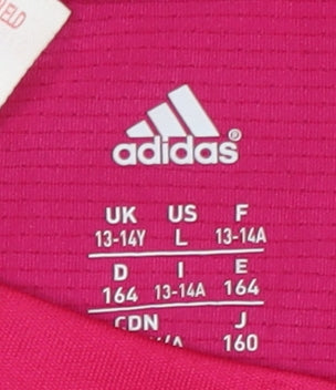 adidas Girls Pink Active T-Shirt 13-14 Years