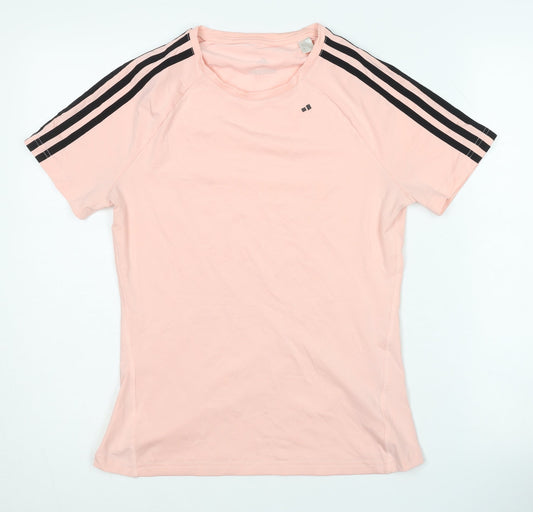 Additional front view of Adidas Women's Pink T-Shirt Regular Fit S