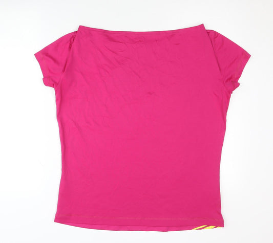 Reebok Women's Pink XL Basic T-Shirt for Gym