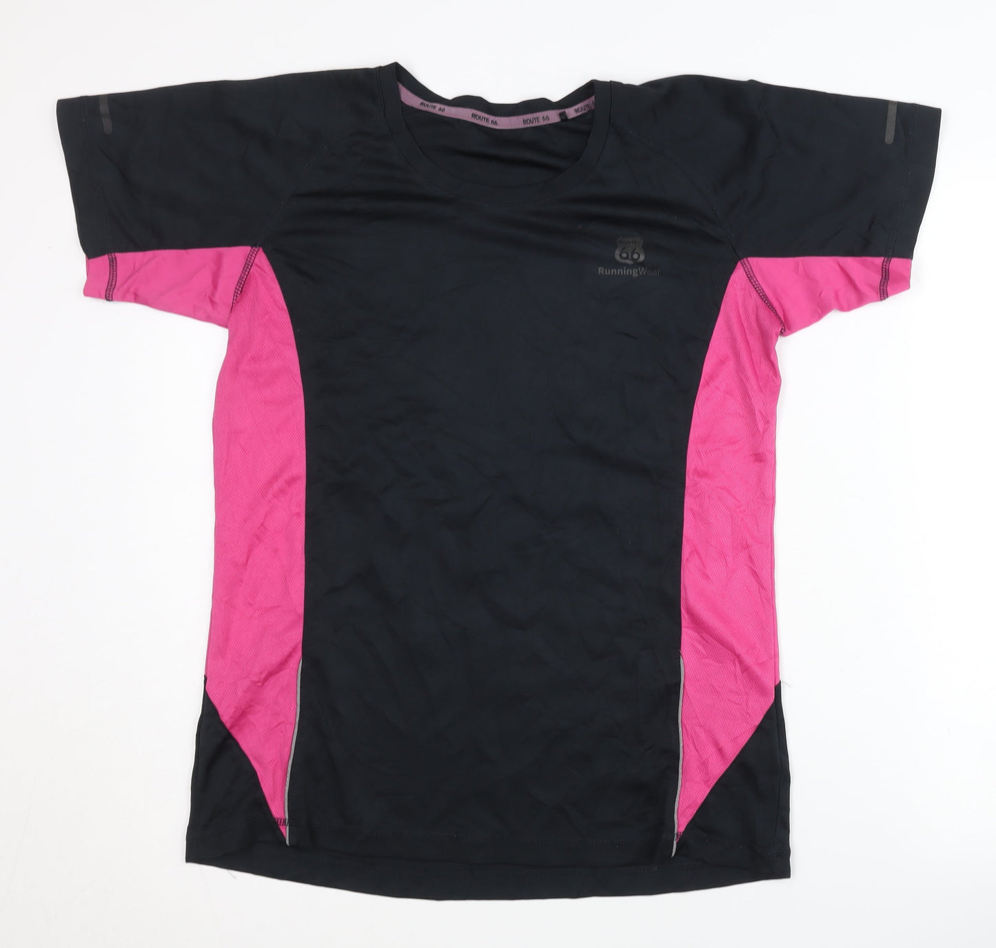 Route 66 Women's Black Pink Running T-Shirt L