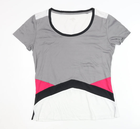Active Touch Women's Colourblock T-Shirt, Size S, Grey/Pink