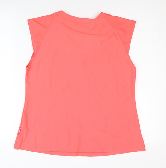 Venice Beach Women's Pink V-Neck Sleeveless T-Shirt