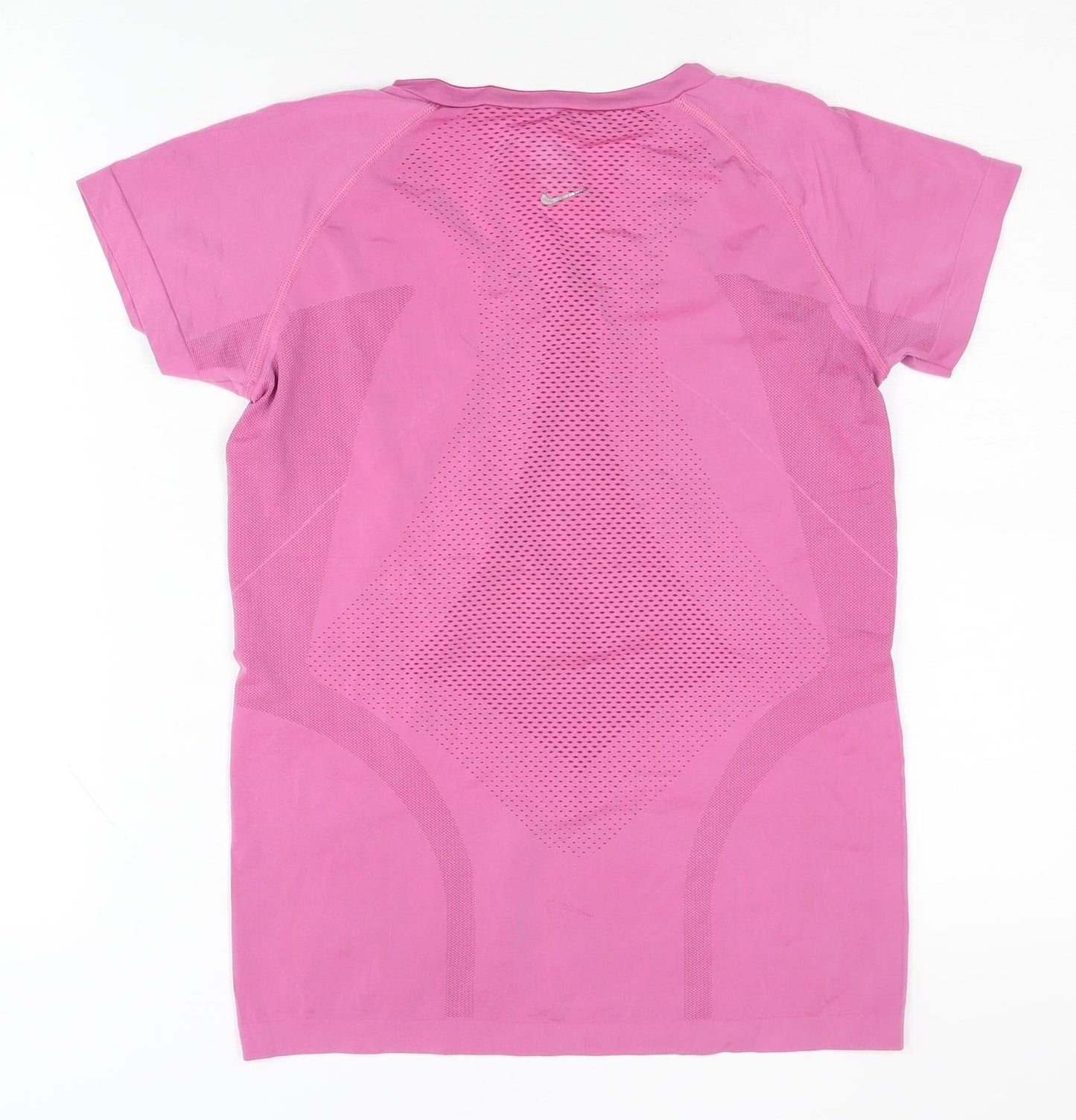 Nike Women's Pink V-Neck Active T-Shirt L