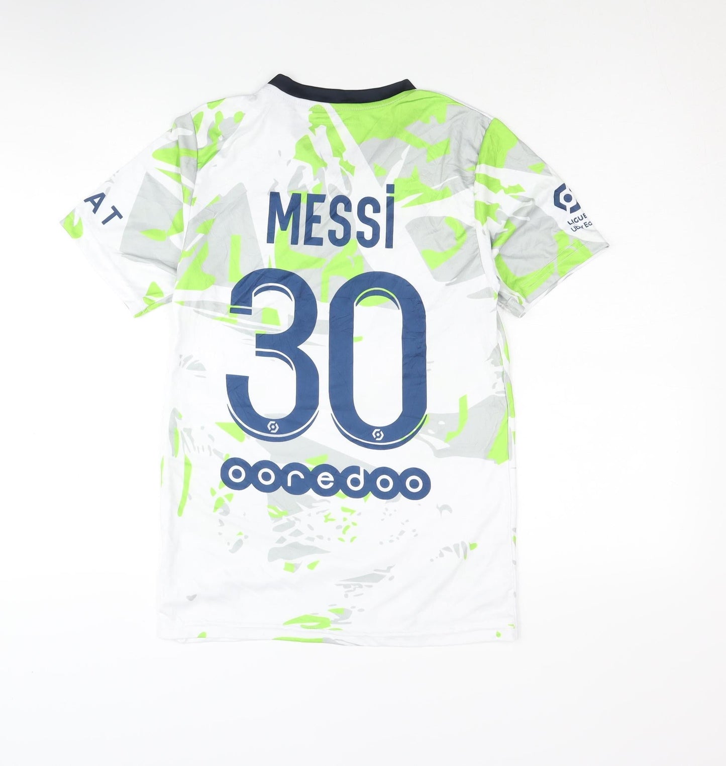 Nike PSG Away Shirt Childrens White Number 30 Short Sleeves