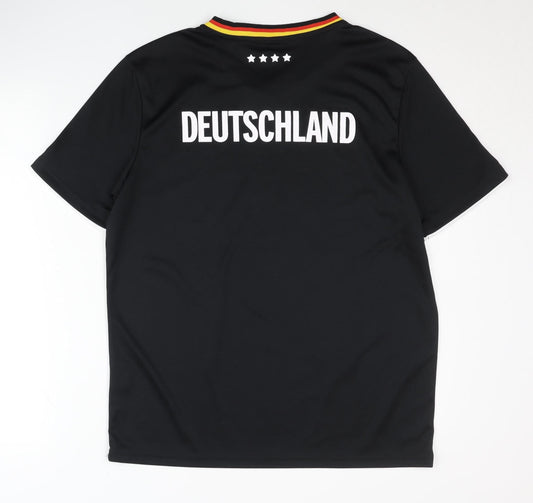 DFB Men's Black Home Shirt - Medium, Short Sleeves