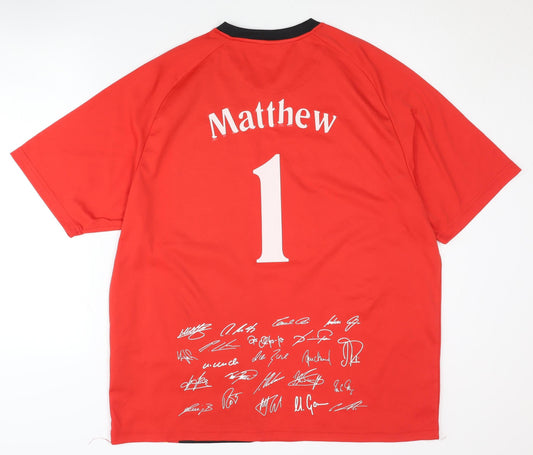 DFB Signed Red Home Football Shirt - Adults L/XL, Short Sleeve