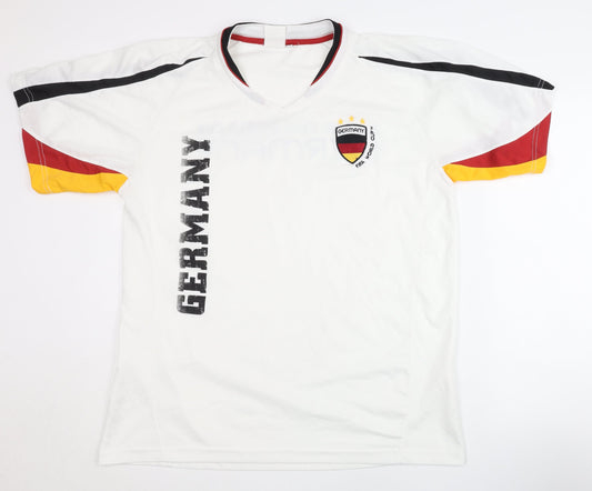 Germany Home Shirt World Cup 2006 Adults XL White Short Sleeves