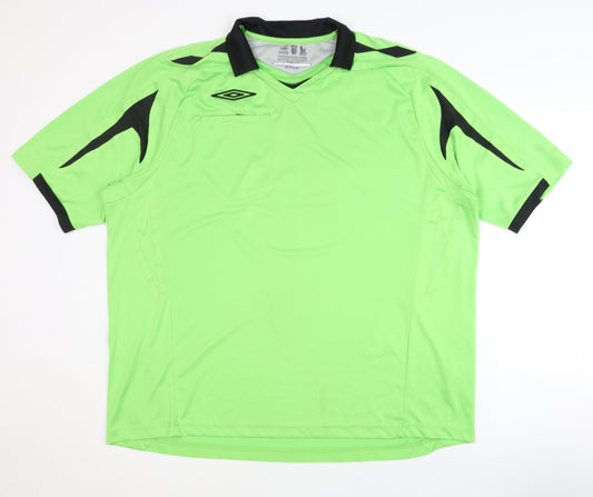 Umbro Green Goal Keepers Shirt XXL for Adults, Short Sleeves