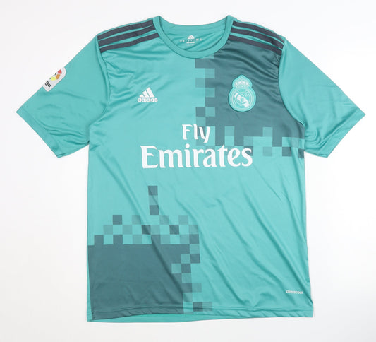 Adidas Adults Green Ronaldo 7 Away Shirt M