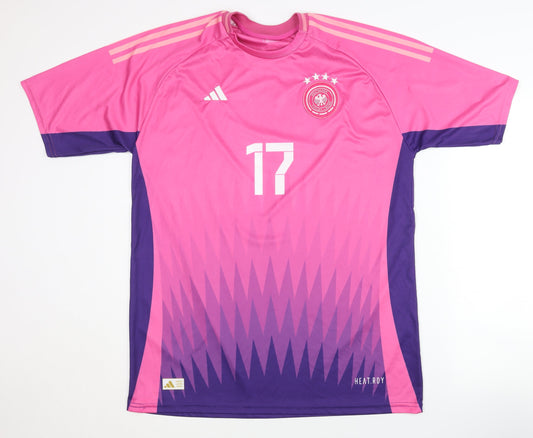 Adidas XXL Pink Goalkeepers Shirt - Adult Short Sleeve No. 17