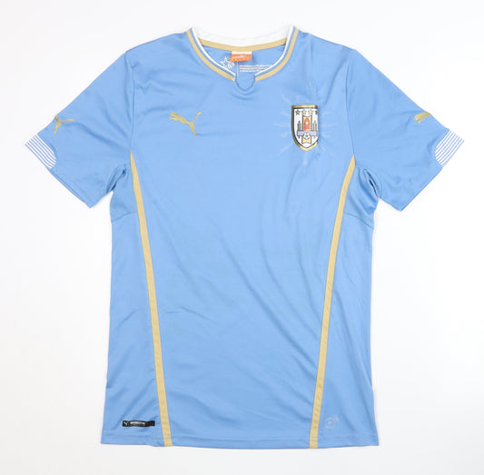 Puma Men's Blue Medium Short Sleeves Home Football Shirt