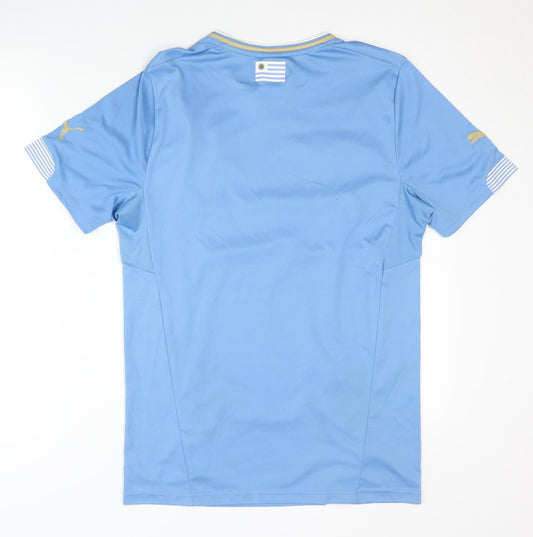 Puma Men's Blue Medium Short Sleeves Home Football Shirt