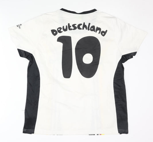 Deutschland Football Shirt L White Home Short Sleeves