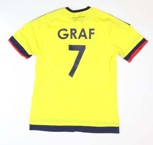 Adidas Colombia Home Shirt Small Yellow Short Sleeves