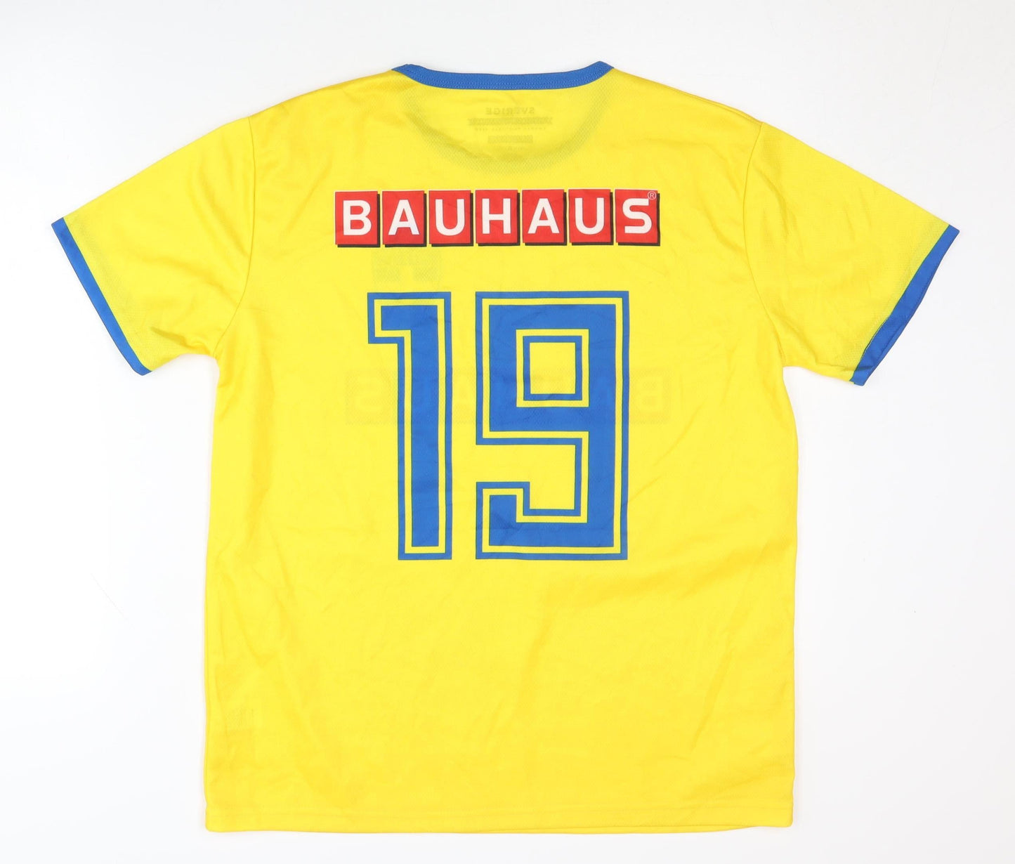 Swedish Football Shirt Adults Yellow S/M Short Sleeves