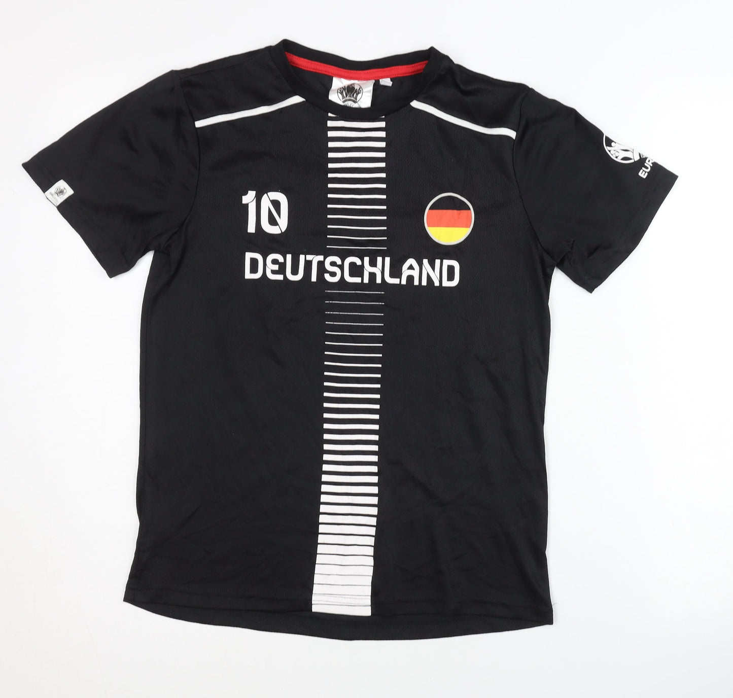 UEFA Euro 2020 Black Children's Short Sleeve Away Shirt