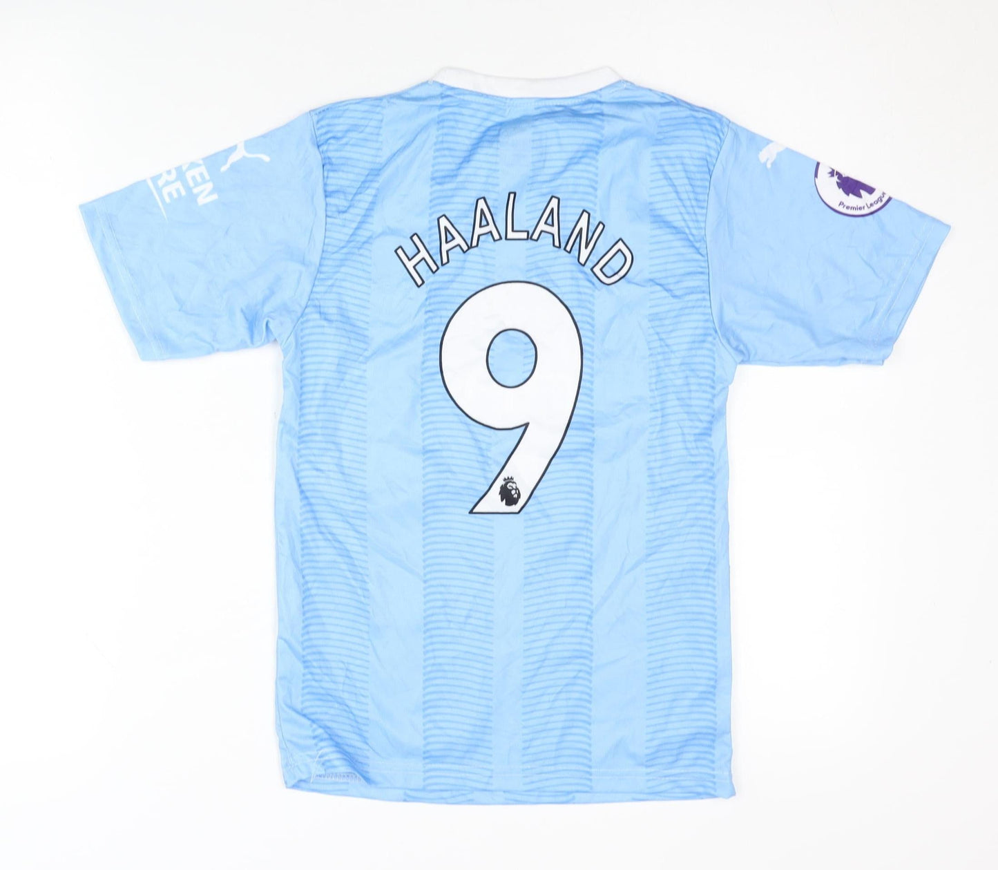 Puma Kids Manchester City Home Shirt Haaland Blue