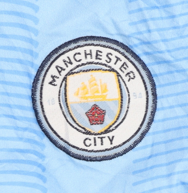 Puma Kids Manchester City Home Shirt Haaland Blue