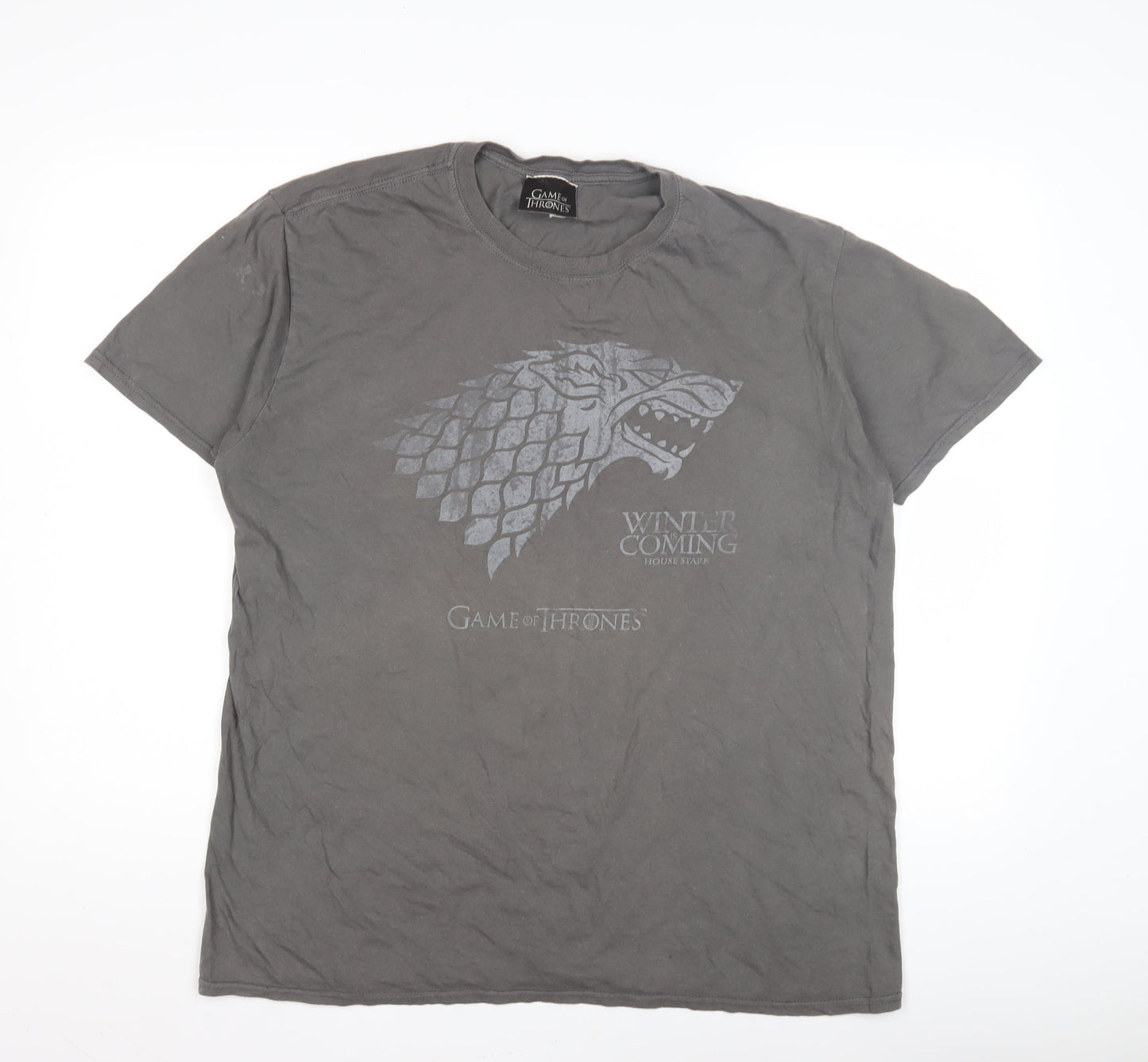 Game of Thrones Men’s Grey T-Shirt, Short Sleeve, Crew Neck
