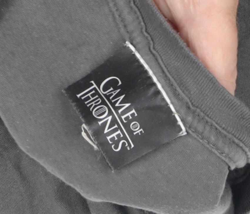 Game of Thrones Men’s Grey T-Shirt, Short Sleeve, Crew Neck