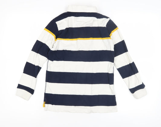 Marks and Spencer Boys Striped Long Sleeve Rugby Shirt 10 Years
