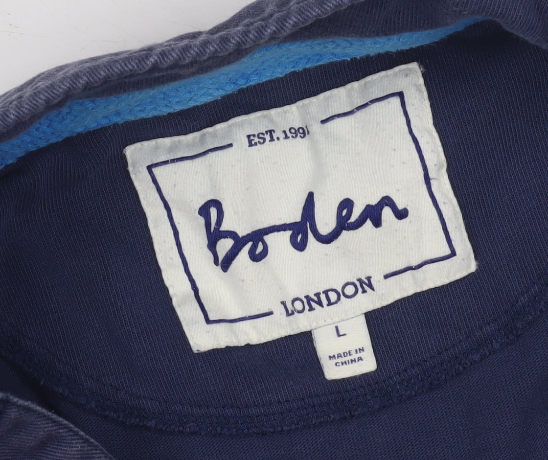 Boden Men's Blue Sweatshirt Size L High Neck