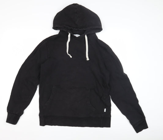 Jack & Jones Men's Black Pullover Hoodie, L, Cotton